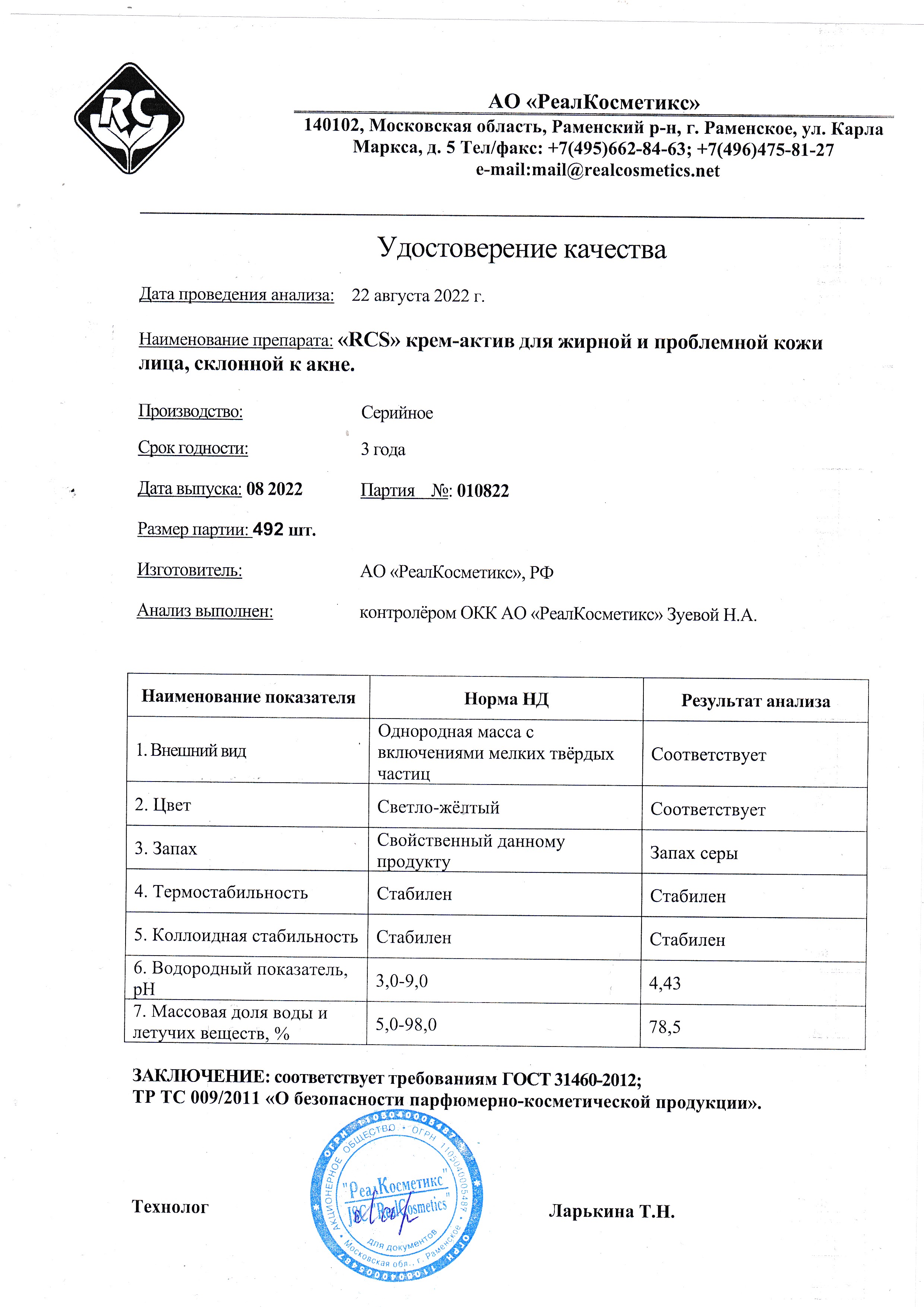 Паспорт №082022